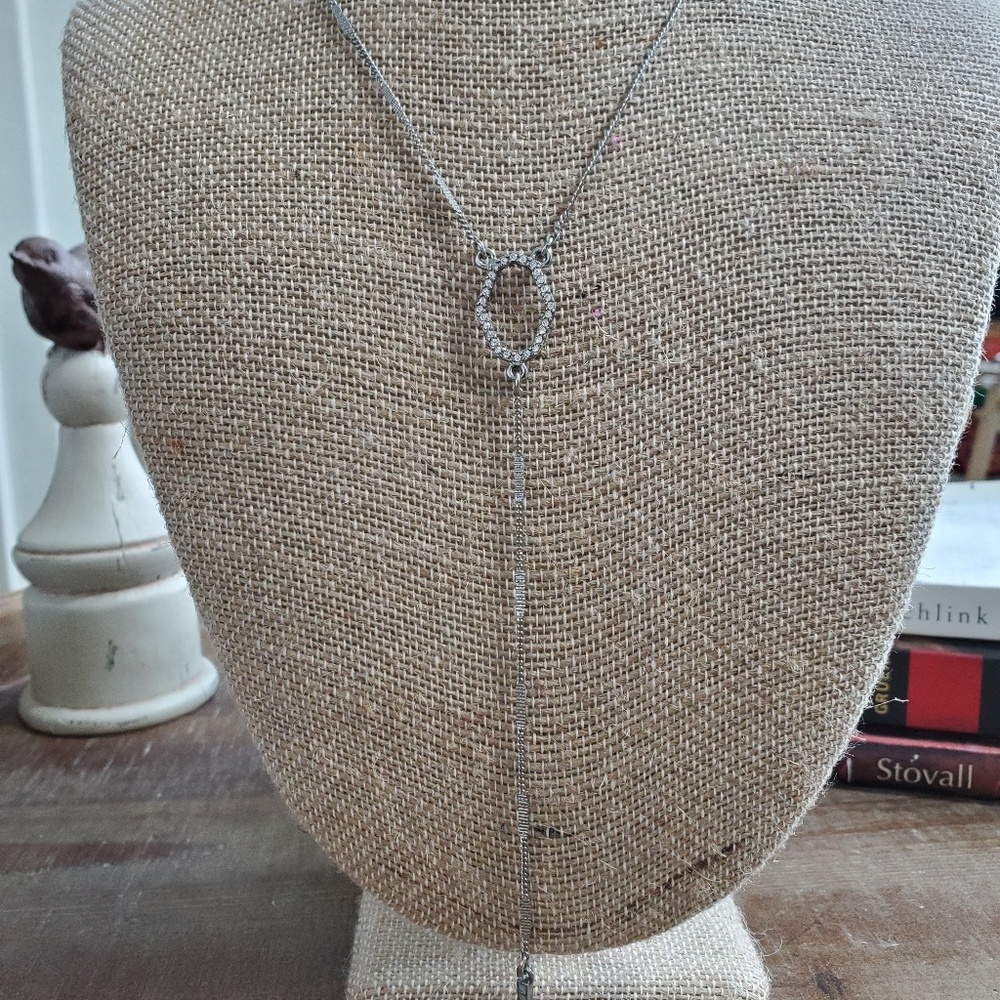 Modern Mosaic Y Necklace